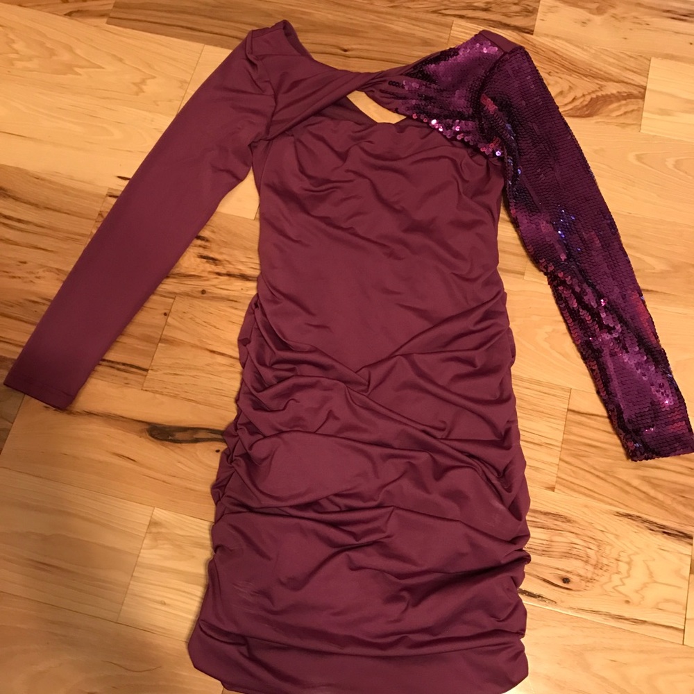 Last chance.  Venus Plum Dress, size S